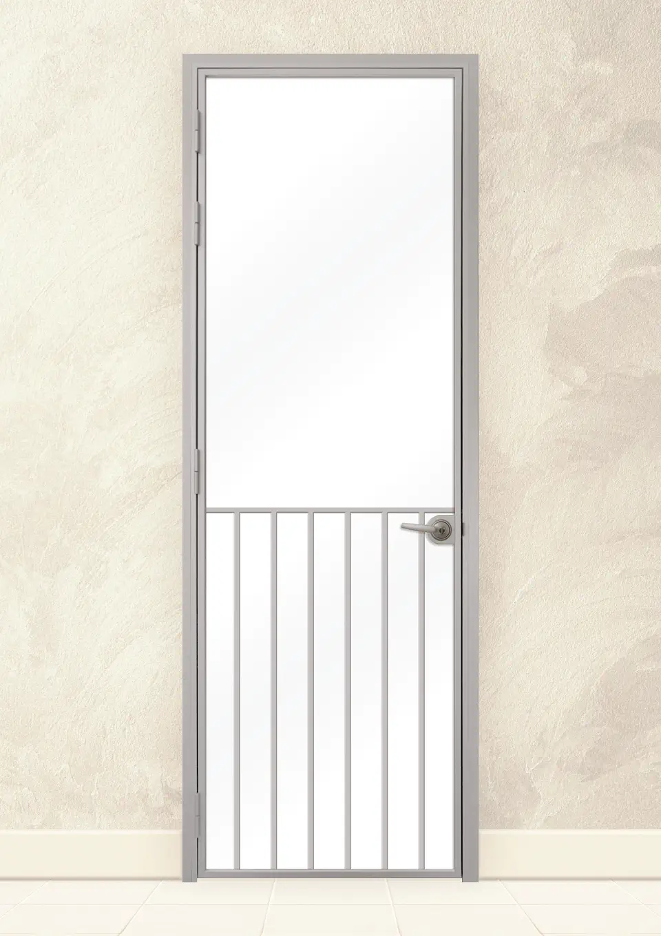 Стъклена интериорна врата Lusso L-1 - Сив Мат