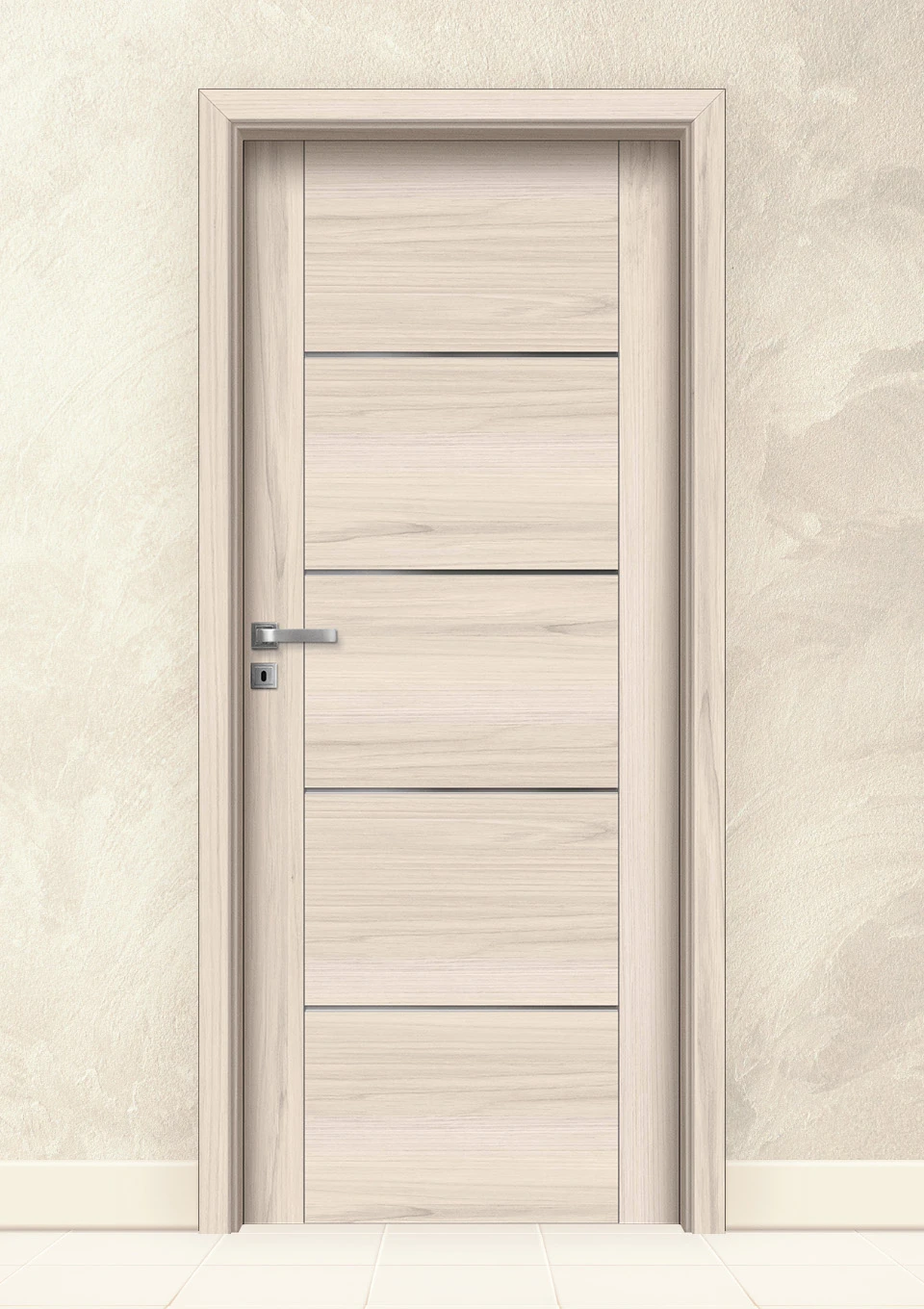 Интериорна врата Invado Aristo Satinato Glass модел 5, цвят Spring oak