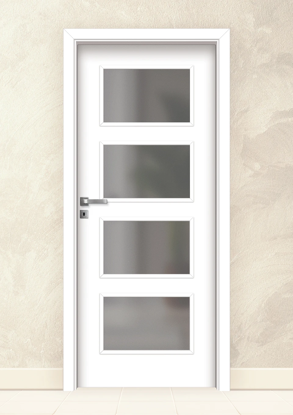 Интериорна врата Invado Merano, модел 5, цвят Lindo white