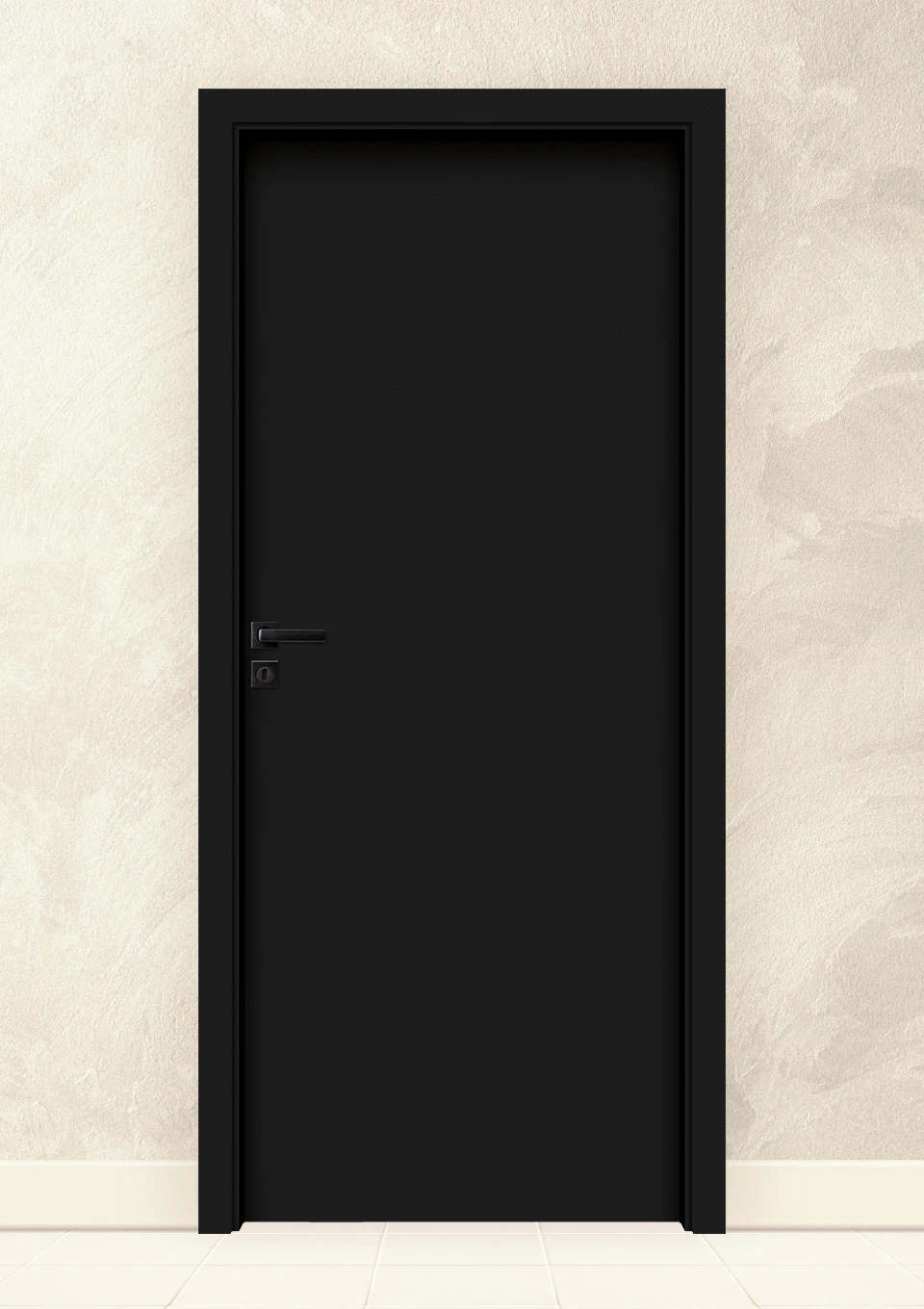 Интериорна врата Invado Norma Decor, модел 1, цвят Pure black