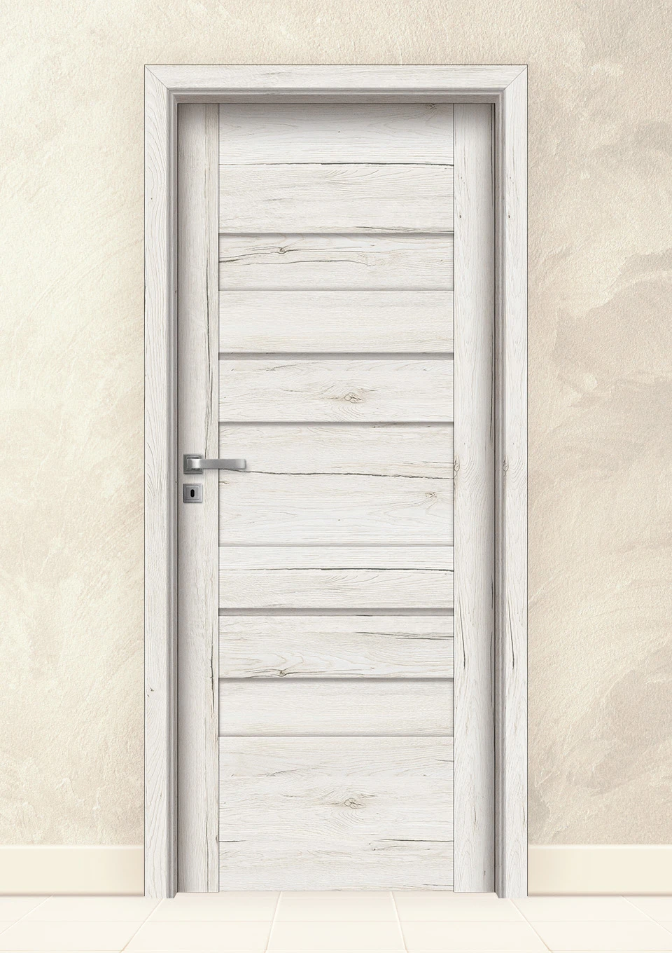 Интериорна врата Invado Pasaro модел 1, цвят Snowy oak