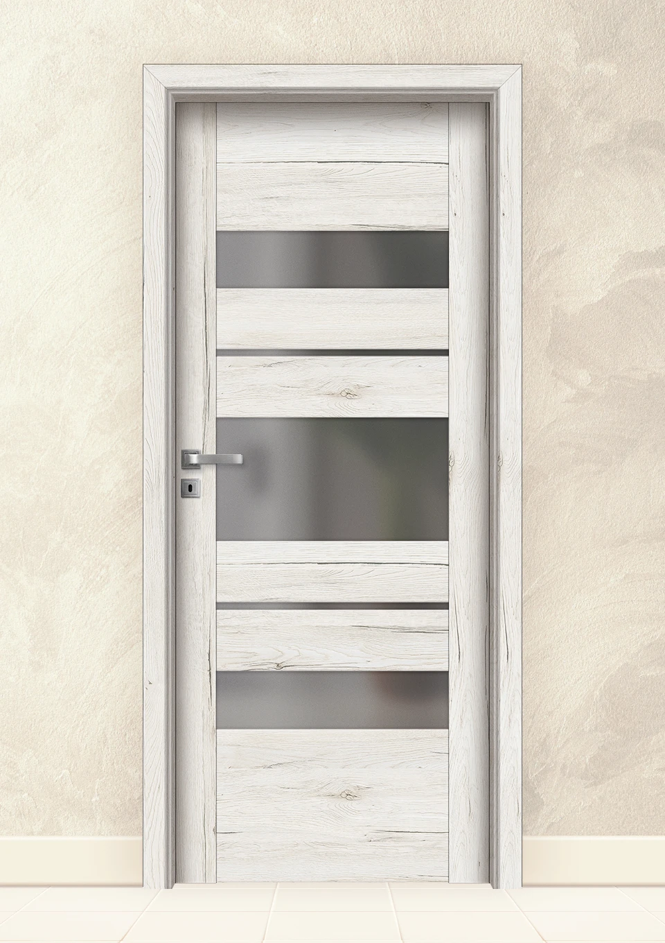 Интериорна врата Invado Pasaro модел 4, цвят Snowy-oak